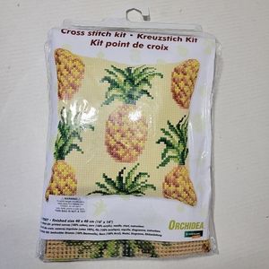 Pineapple Tropical Front Cushion Cross stitch kit for Pillow - Orchidea 9587